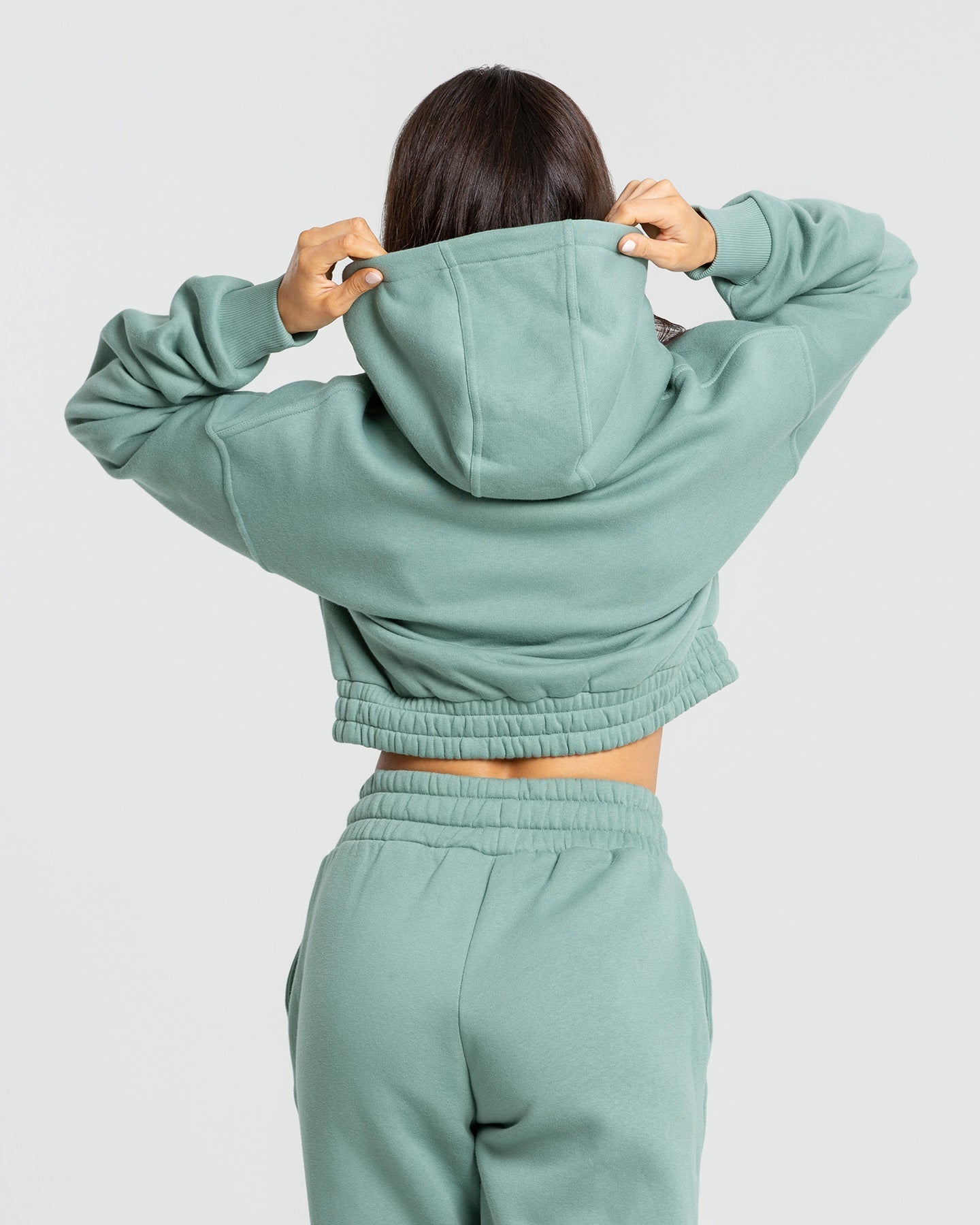 Comfort Cropped Hoodie | Pastel Green